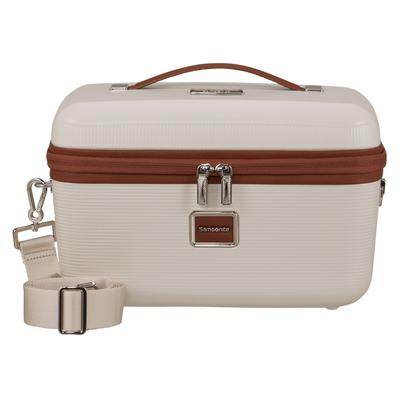 Beautycase SAMSONITE "IMAGE", Gr. B/H/T: 36cm x 25cm x 24cm, weiß (ivory), Polycarbonat, Polyurethan, Taschen, Kulturkoffer Kosmetikbox Beautybox waschbares Innenfutter