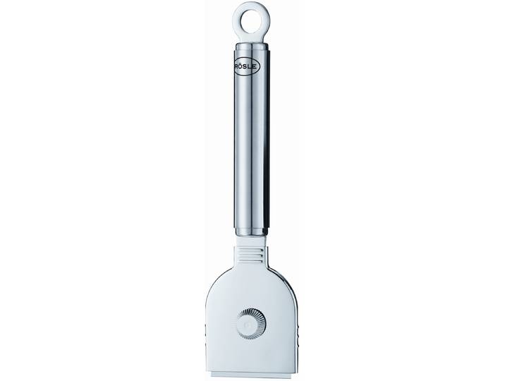 Glasschaber RÖSLE . , silber (edelstahlfarben), Schaber, Glasschaber, für Glaskeramik-Kochflächen, Klinge wechselbar, Edelstahl 18/10