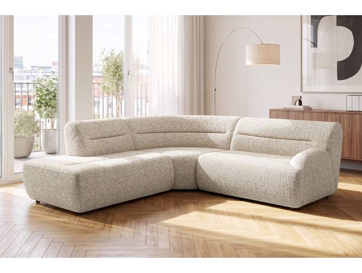 Ecksofa SIT & MORE Scrabble, L-Form, B: 248cm , beige (cappuccino), B:248cm H:80cm T:248cm, 100% Polyester, Sofas, Ecksofa, Modernes Design in verschiedenen Stoffarten