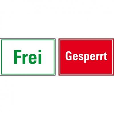 Schild I Doppelseitiges Magnetschild Frei-Gesperrt, Magnetfolie, 200x100mm