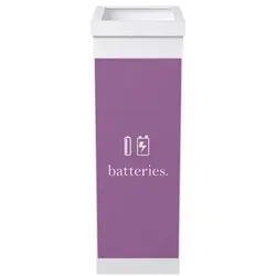 Paperflow Abfallbehälter weiß 60 L - für Batterien weiß