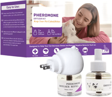 Inspire Picks ComfortCalm 48ml Pheromone Diffuser Refill Long Lasting Calming Support For Cats & Dogs us