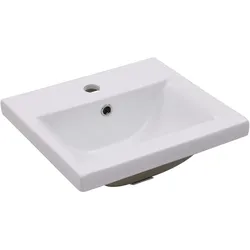 vidaXL Einbauwaschbecken 42x39x18 cm Keramik Weiß