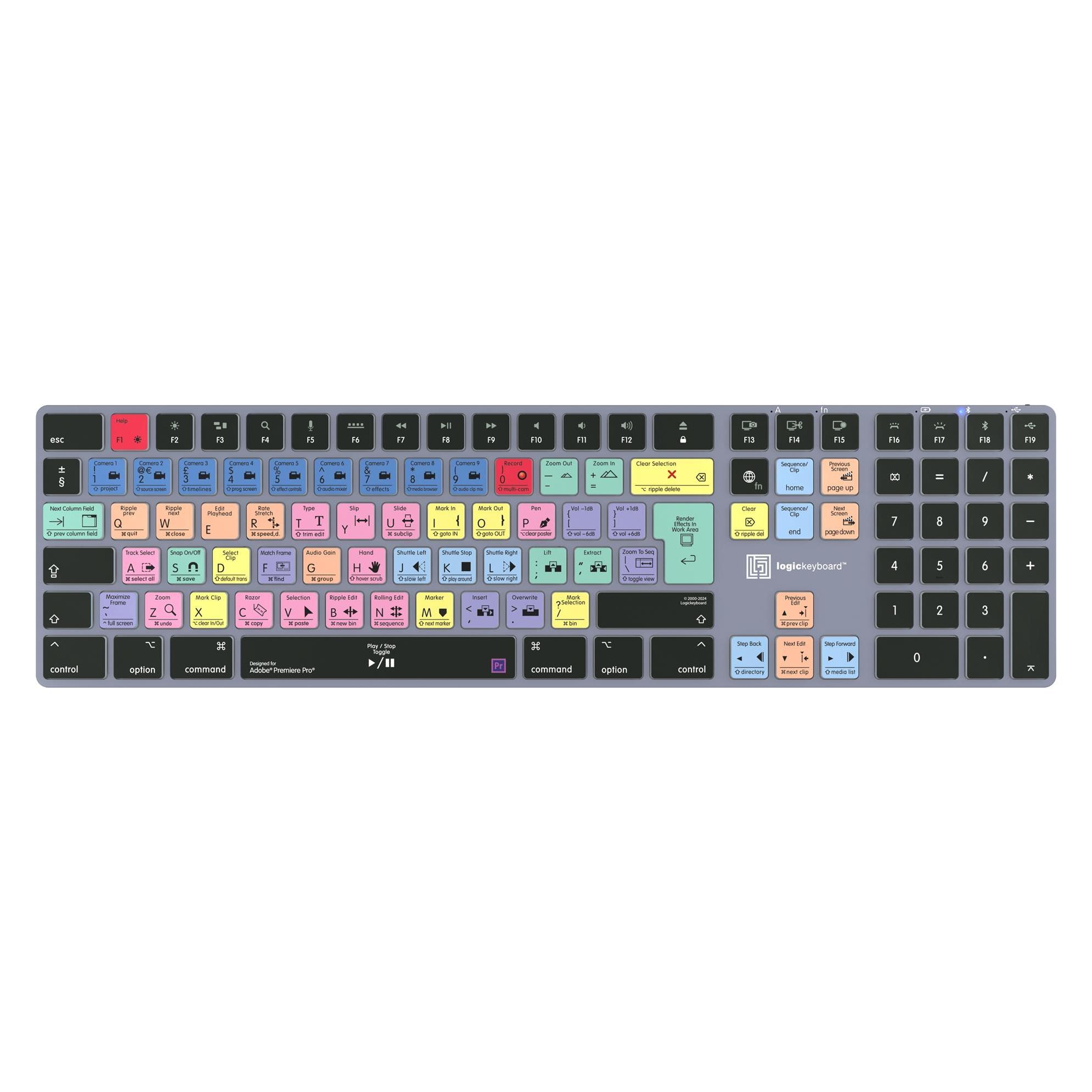 Logickeyboard Adobe Premiere Pro CC Titan DE (Mac) (DE, Kabelgebunden) (LKB-PPROCC-TM-DE)