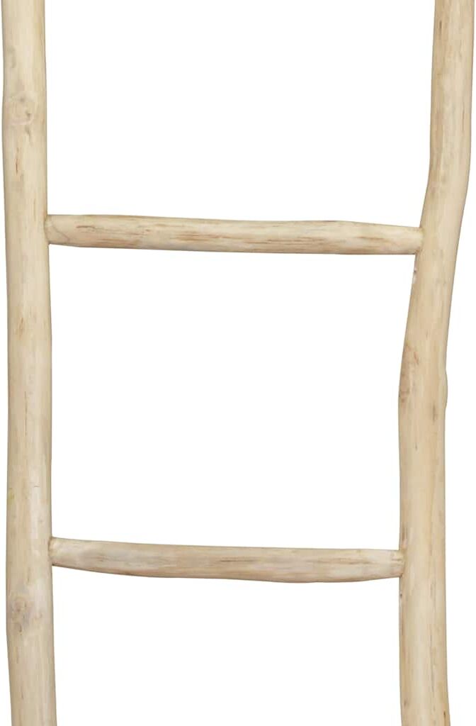 vidaXL Porte-serviette avec 5 barreaux Teck 45 x 150 cm Naturel