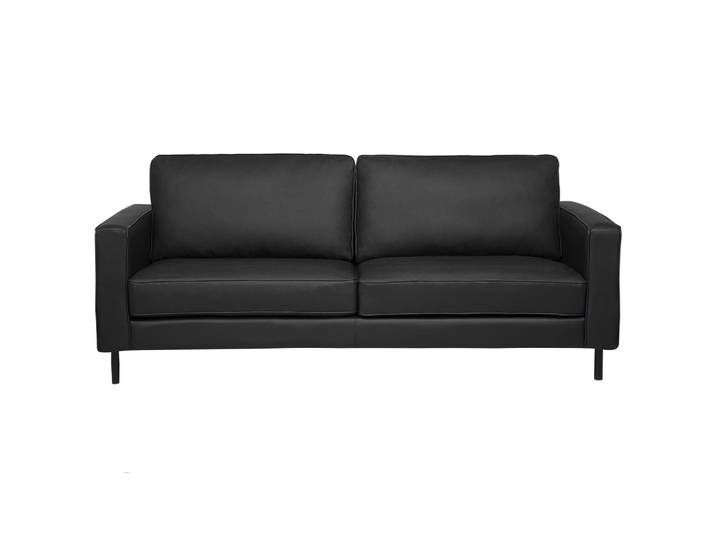 3-SITZER-SOFA Echtleder Schwarz Savalen