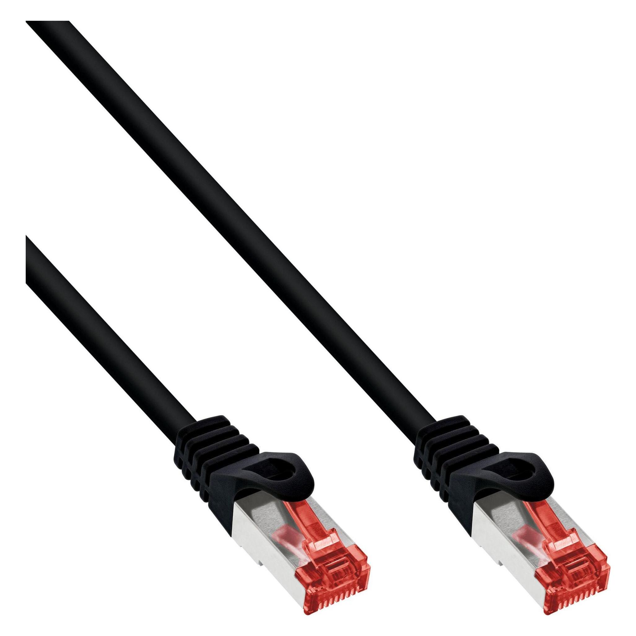 InLine Intos Patchkabel S/FTP, PiMF, 6 Kat., 250 MHz, Halogen, schwarz 7,5 m (76907S) (S/FTP, CAT6, 7.50 m) (76907S)