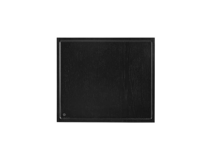 Massivholz Design Tablett „Sessio“ 39.5 x 34 cm Esche Schwarz AYTM