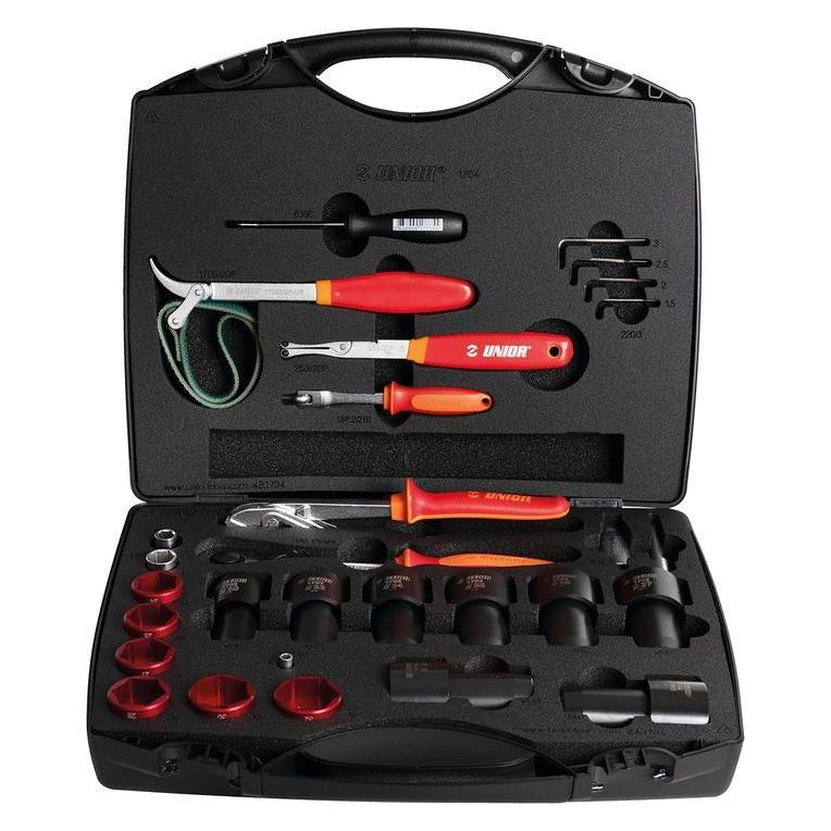 Unior 1704 Set für Reparaturen von Federung 2.0, red (640040)