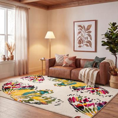 SAFAVIEH Fiesta Shag Autumn Abstract Rug