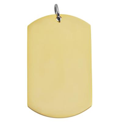 Dog Tag Anhänger AKZENT "Grace, langlebig", gold (goldfarbig), Schmuckanhänger, Damen, Edelstahl