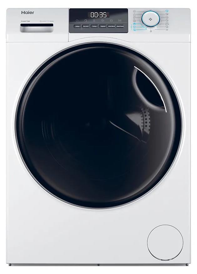 Haier HWD90-BP14929A, Frontlader, Freistehend, Weiß, Links, Schwarz, Schwarz