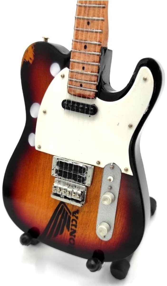Miniatuur replica Fender Telecaster gitaar Jonny Greenwood Radiohead