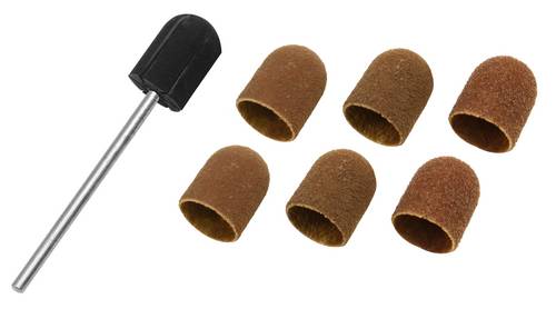 Donau Elektronik 1628 Schleifkappen-Set 6tlg. Ø 10mm mit Träger Durchmesser 10mm 1 Set