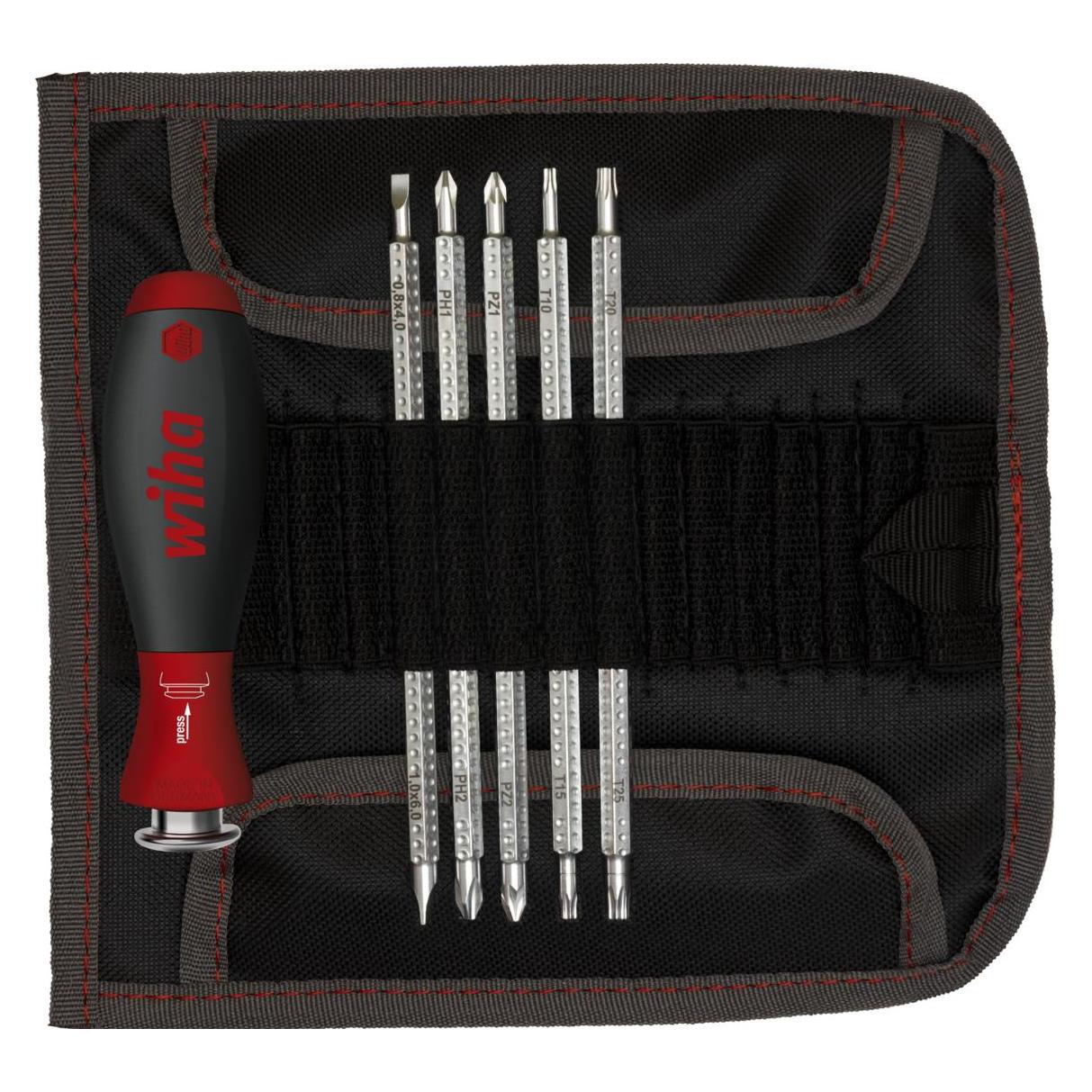 Wiha Werkstatt Wechselklingen-Set 6 (Phillipps-Kreuzschlitz (PH), Pozidriv-Kreuzschlitz (PZ), Schlitzschrauben, TX) (32298)