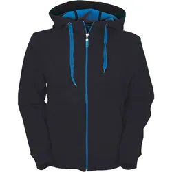 James & Nicholson  Herren Bonding Jacke Doubleface Jacket, navy/aqua, XL