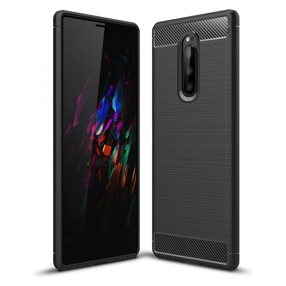Screenguard Sony Xperia 1 Hülle Carbon Brushed Soft TPU (Sony Xperia 1) (00024352)