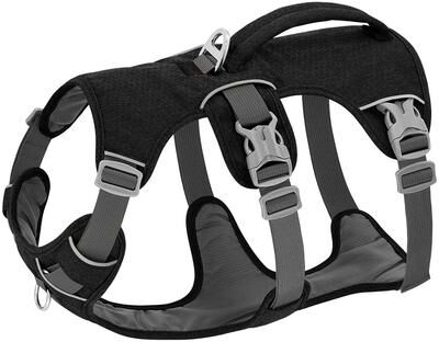 Uplift Treasures Reflective Escape Proof Dog Harness Vest black xs