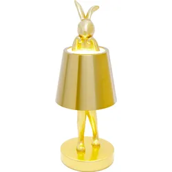 KARE DESIGN Akku-Tischleuchte Animal Rabbit Polyresin Gold