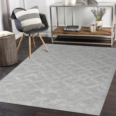Overton Handmade Modern Contemporary Solid Indoor-Outdoor Area Rug