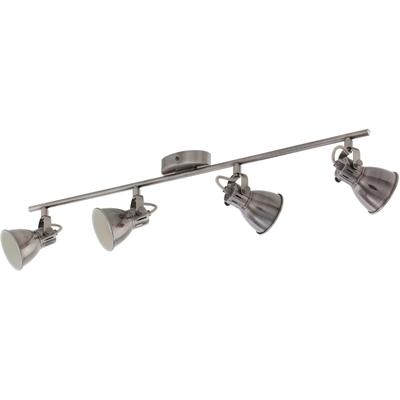 EGLO Deckenspot "SERAS", grau (nickelfarben), 4, 1 Stk., Leuchten, Deckenspot aus Stahl - inkl. GU10 - 3W, Deckenspot