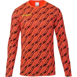 uhlsport Progressive Torwarttrikot Kinder fluo rot/schwarz/fluo gel 140