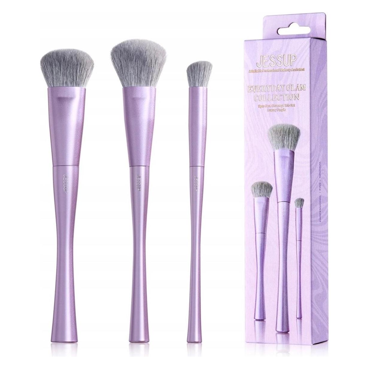 Jessup Face Makeup Brush Set 3 Pcs Ultrasoft Dense Makeup Brushes (Set) (6976074375136)