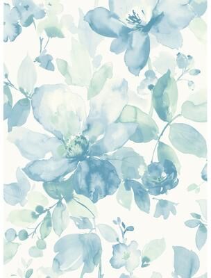 NextWall Watercolor Flower Peel and Stick Wallpaper