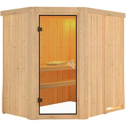 Karibu Sauna Saja-230 Volt-Ohne Ofen-Ohne Dachkranz