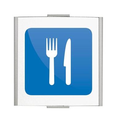 FRANKFURT Türschild 120x120mm mit Piktogramm Restaurant