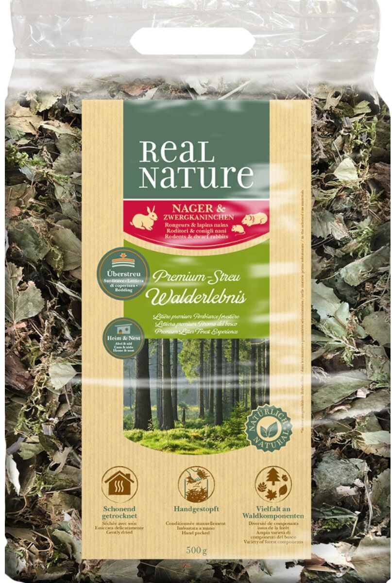 Real Nature Lettiera Roditori Mix Erbe Foresta 500G
