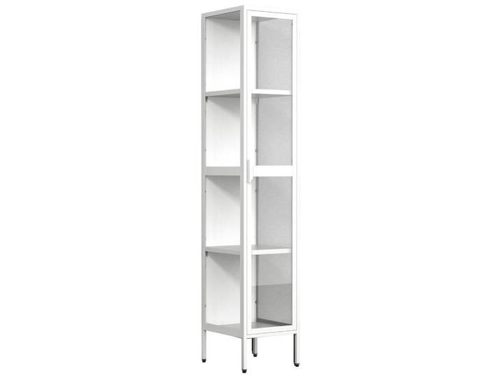 Mid.you Vitrine, Weiss, Metall, Glas, 3 Fächer, 30x160x35 cm, stehend, Esszimmer, Vitrinen, Vitrinenschränke