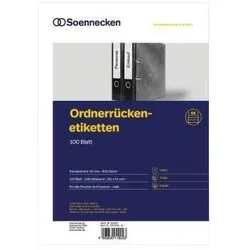 Soennecken Ordneretikett 66309 breit/kurz sk weiß 400 St./Pack.