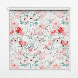 INNENROLLO - Fensterrollo - Rollo - 90x180 cm - Rosa Mohnblume