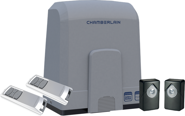 Chamberlain Hoftorantrieb Modell CHSL400EVC, bis 4 Meter Torbreite, max. 400 Kg mit 3,96 m Zahnstangen