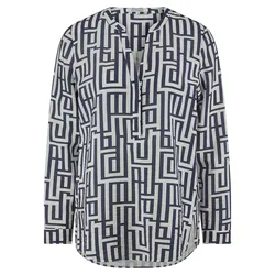 Bluse V-Öffnung Peter Hahn blau, 38