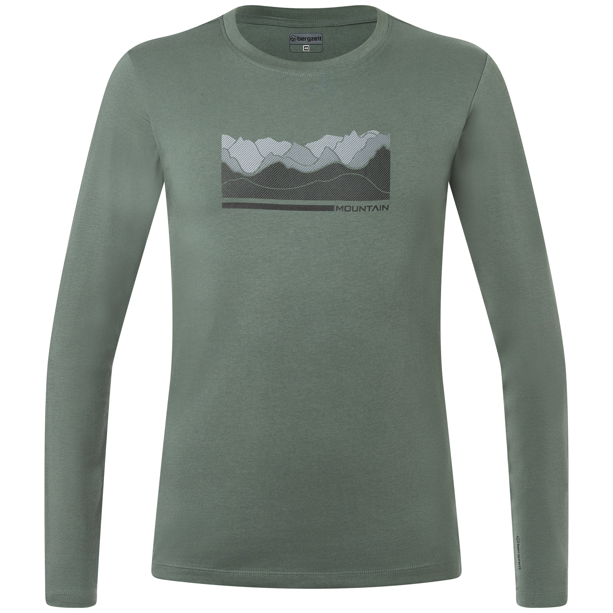Bergzeit Basics Bergzeit Herren Longsleeves gruen Größe 5XL Trekking Hautfreundlich