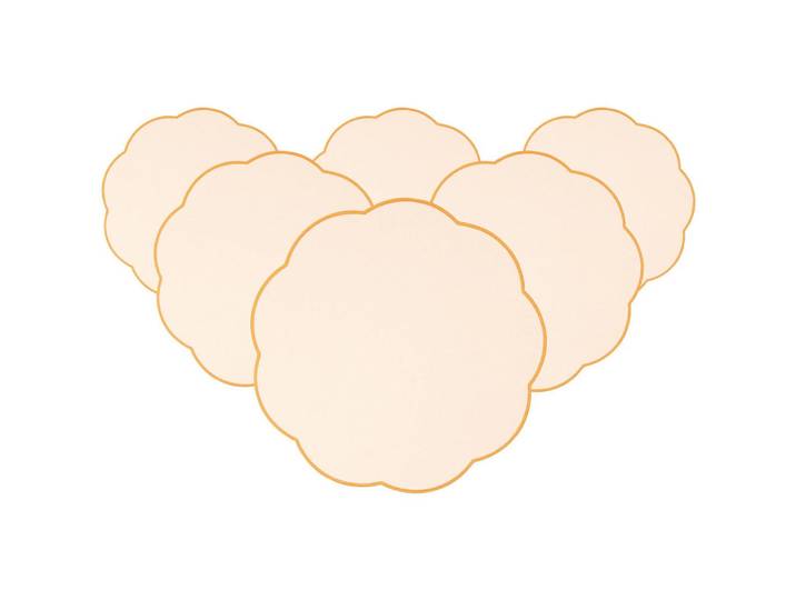 Villeroy & Boch Platzsets Fleur Accessoires gelb ø 40 cm 6er Set, Gelb, Rund, Heimtextilien, Wohntextilien, Tischwäsche, Tischsets