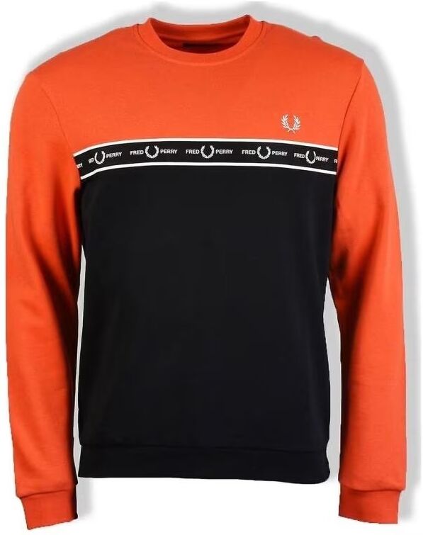 Fred Perry Sudadera Orange-Black Orange-Black Xl Hombre