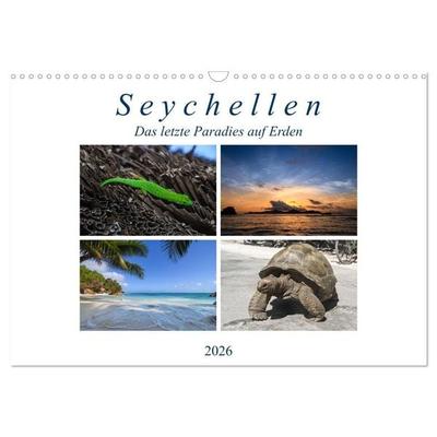 Seychellen - Das letzte Paradies auf Erden (Wandkalender 2026 DIN A3 quer), CALVENDO Monatskalender