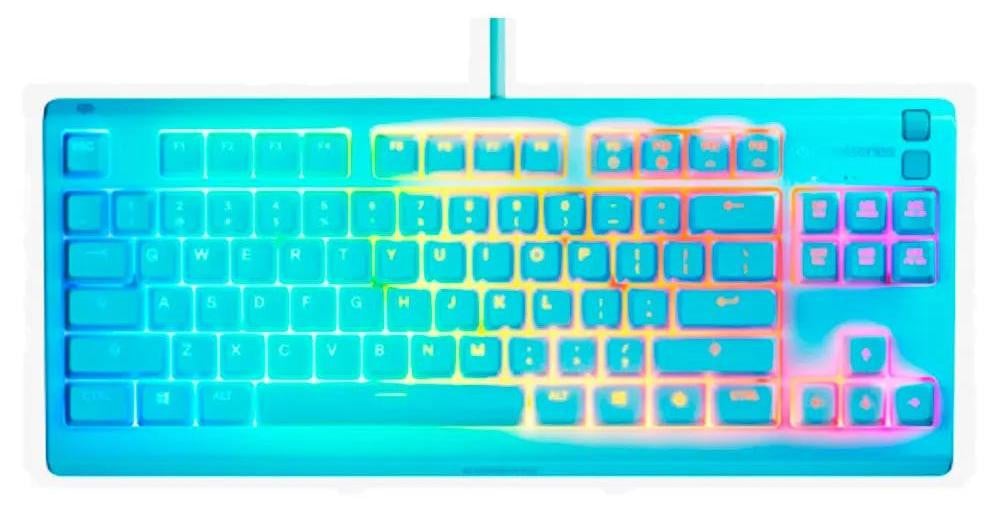 SteelSeries Apex 3 TKL Gaming Toetsenbord - US-layout - Aquablauw