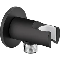 Wandanschlussbogen inkl. Brausehalter Enzan Nero D15 (1/2'') Schwarz matt Evenes