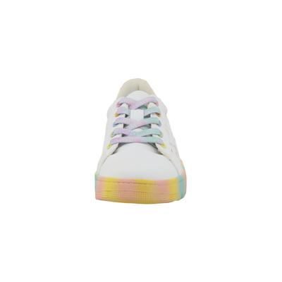 Sneaker TOM TAILOR "Tom Tailor Sneaker Low", Mädchen, Gr. 40, weiß, rainbow, Leder, Schuhe Sneaker