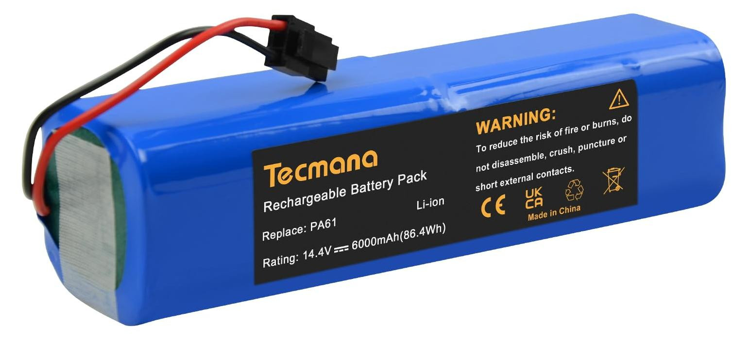 Dripio Vervangaccu 14,4 V, 6000 mAh voor Eufy RoboVac X8
