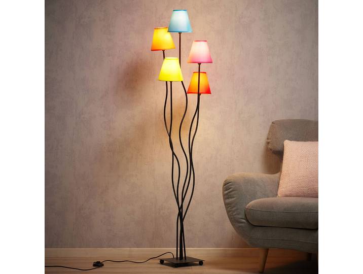 Näve Stehlampe Colori, für Wohn- / Esszimmer, Textil / Stoff / Seide, Junges Wohnen, Stehlampe