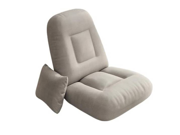 Xumh2024-3 Sitzsack Klappbares Lazy Sofa, Tatami-Bett, Rückenlehne, Stuhl for Schlafen, kleines Bodensofa, Schlafzimmer(Grigio)