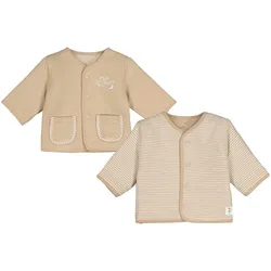 Feetje Wendejacke Ringel Mond Waffelpiqué, braun, 68