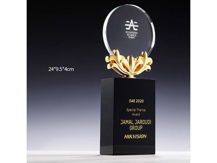 Trophée en cristal fleuri Bauhinia personnalisé, impression couleur de Photos, réunion annuelle des employés créatifs, décoration de la maison, 1 pièce