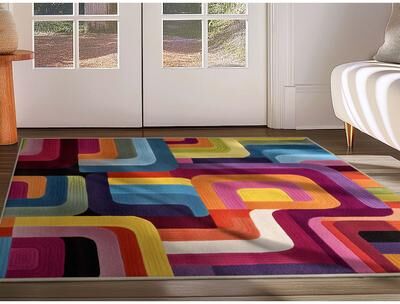 Well Woven Apollo Whispers Modern Abstract Multicolor Low Pile Rug