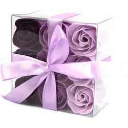 Set of 9 Soap Flower - Lavender Roses